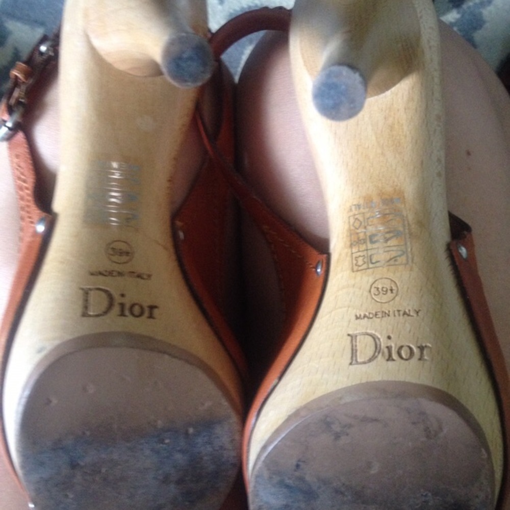 Authentic Dior Cognac Leather heels 9.5  - make me a reasonable offer! - Picture 8 of 8